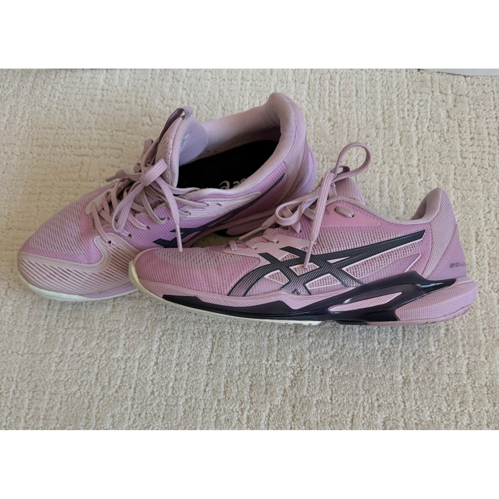 ASICS Women's Solution Speed FF Tennis Pickleball Sneaker SZ 8 Lt Ube/Indigo Fog - Picture 9 of 16